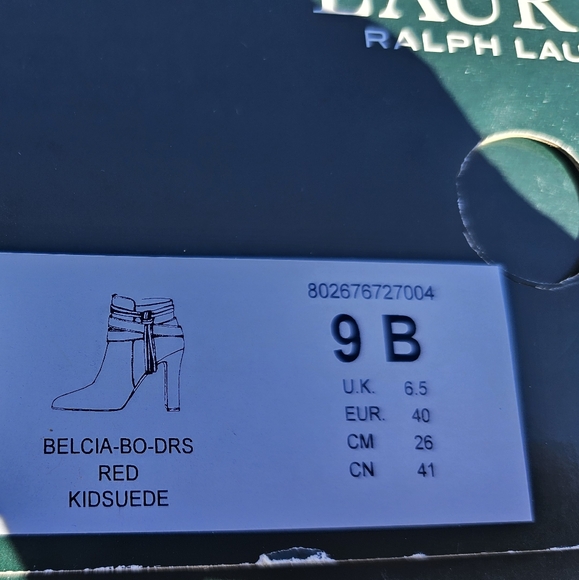 Ralph Lauren Red Booties with Tassle - Picture 5 of 5